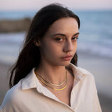Delani Jewelry Reya Necklace featuring a delicate chain with a stylish pendant, perfect for elegant jewelry collection.